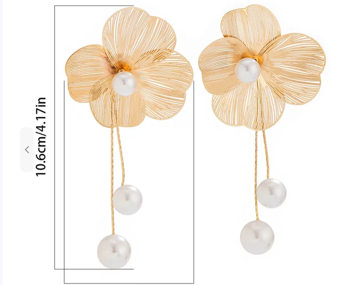 golden ginkgo pearl earrings 🍂✨ golden ginkgo pearl earrings 🍂✨