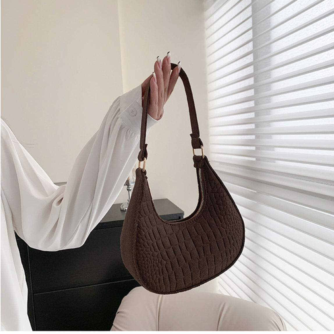 coffee urban chic felt dumpling bag πβ¨ coffee urban chic felt dumpling bag πβ¨